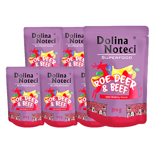 Dolina Noteci Superfood märgtoit koerale metskitse- ja veiselihaga 10 x 300 g