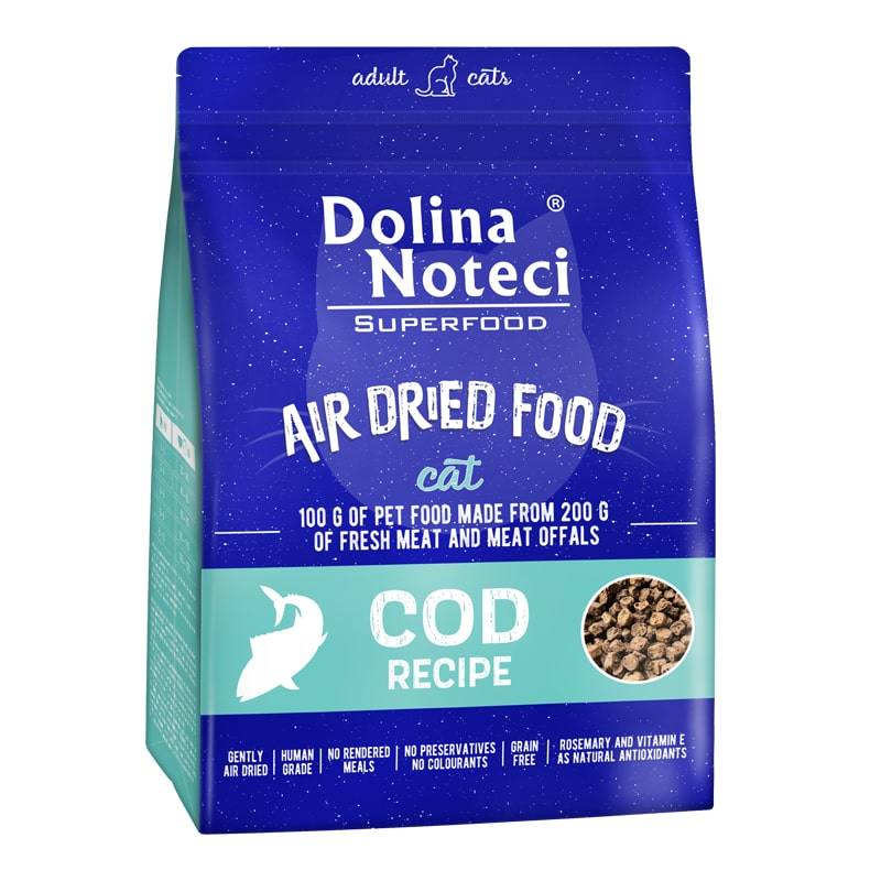 Dolina Noteci Superfood õhkkuivatatud kuivtoit kassile tursakalaga 1 kg