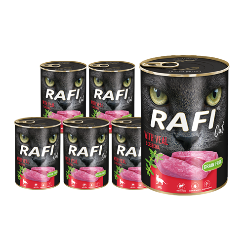 Rafi täisväärtuslik kassi märgtoit vasikalihaga 12 x 400 g