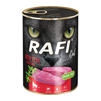 Rafi täisväärtuslik kassi märgtoit vasikalihaga 400 g