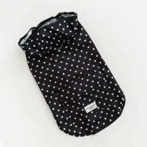 Black Polka Dot vihmajope koerale