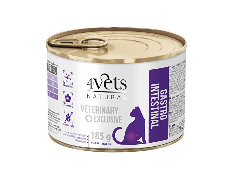 4Vets Natural eritoit kassidele seedimise toetamiseks 185 g