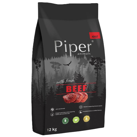 Piper täistoit veiselihaga täiskasvanud koertele 12 kg
