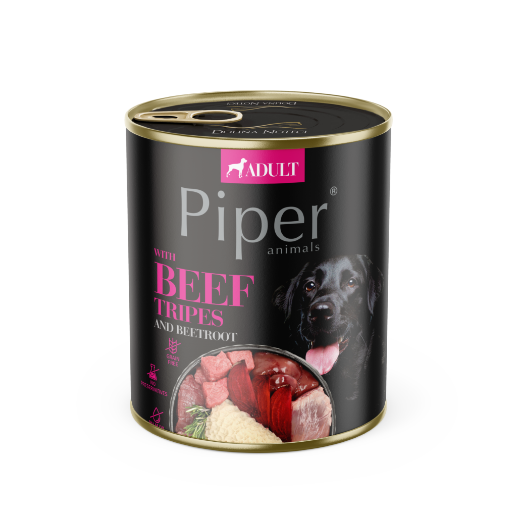 Piper koera täissööt veise rupskite ja punapeediga 800 g