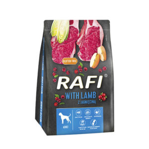 Rafi täisväärtuslik kuivtoit koertele lambaliha ja jõhvikatega 10 kg