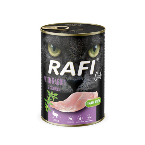 Rafi täisväärtuslik märgtoit küülikulihaga steriliseeritud kassile 400 g